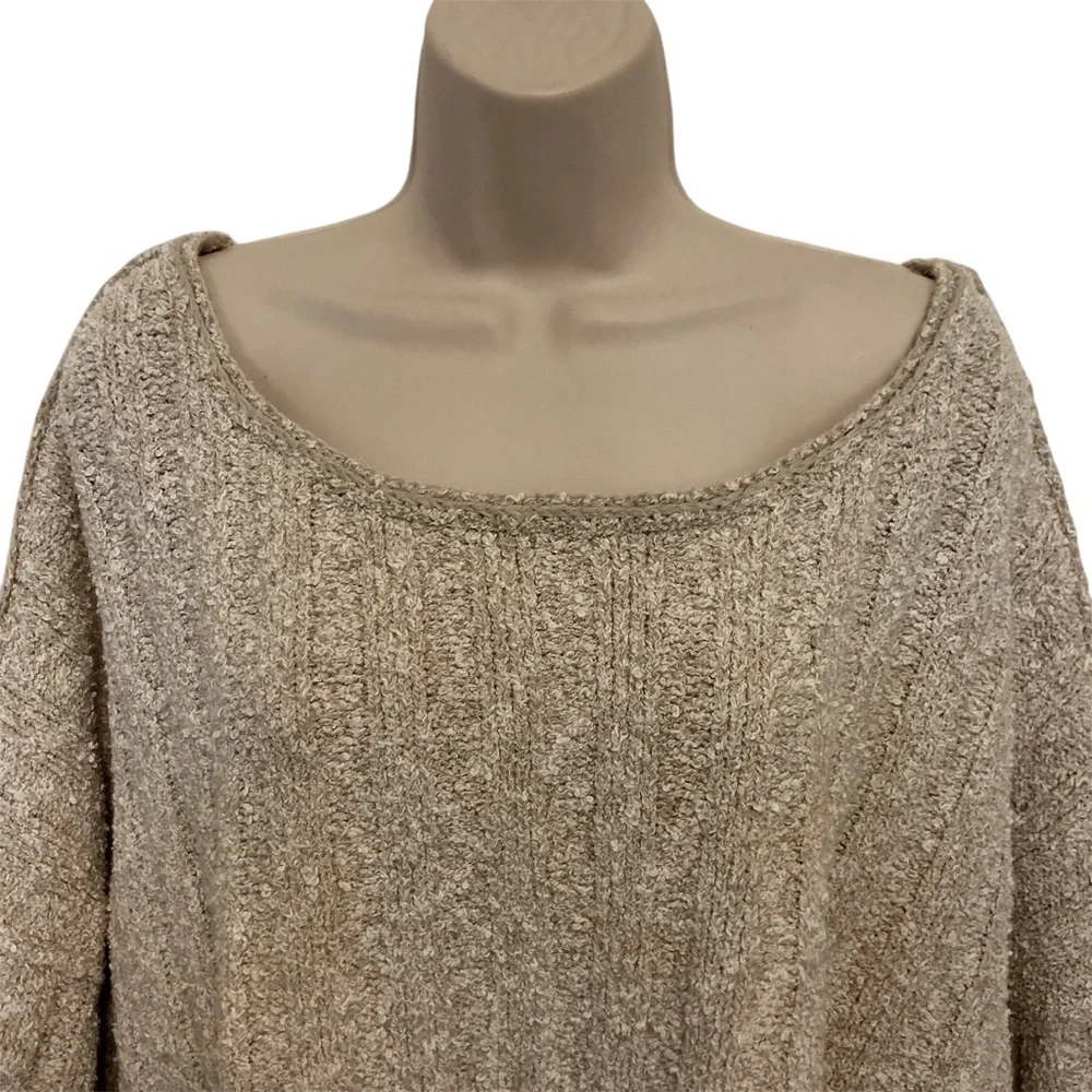 NWOT Free People XS Good Day Cropped Pullover Scoop Neck Knit Sweater Oversized - Picture 5 of 12
